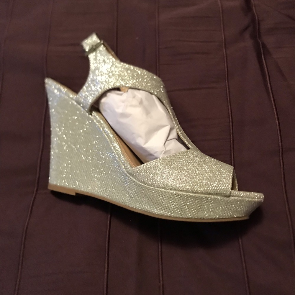 Silver bling heels